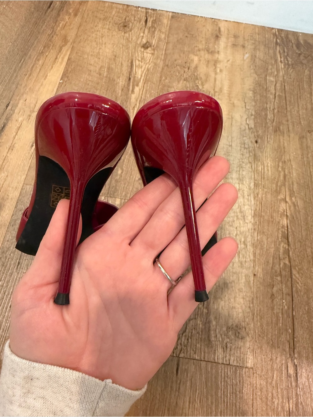 Jeffrey Campbell Women's Ce-Soire Stiletto Heels Cherry Red 9 - Picture 6 of 7